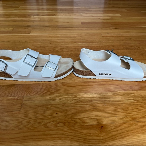 Birkenstock Milano Birko-Flor Sandals White Size 10 (41) - Picture 10 of 15